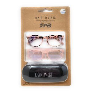 Rae Dunn READ MORE (+2.00) Reading Glasses and Case Set